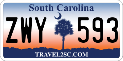 SC license plate ZWY593