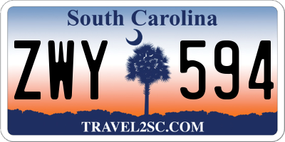 SC license plate ZWY594