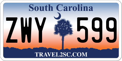SC license plate ZWY599