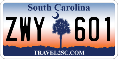 SC license plate ZWY601