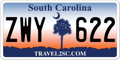 SC license plate ZWY622
