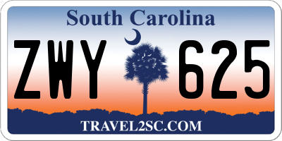 SC license plate ZWY625
