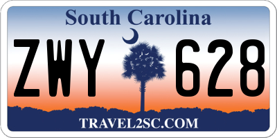 SC license plate ZWY628