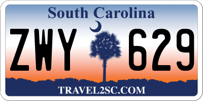 SC license plate ZWY629