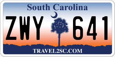 SC license plate ZWY641