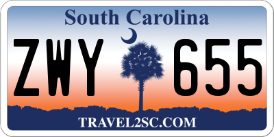 SC license plate ZWY655