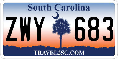 SC license plate ZWY683