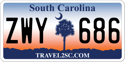 SC license plate ZWY686