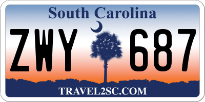 SC license plate ZWY687