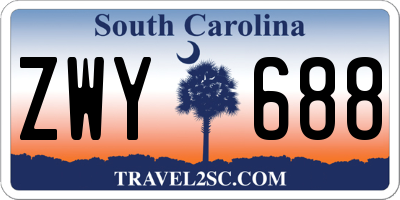 SC license plate ZWY688