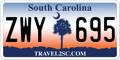 SC license plate ZWY695