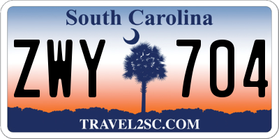 SC license plate ZWY704