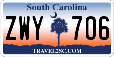 SC license plate ZWY706