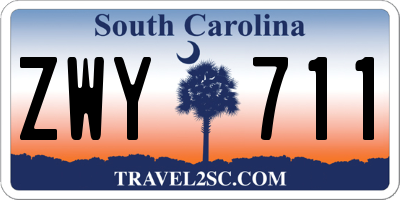 SC license plate ZWY711
