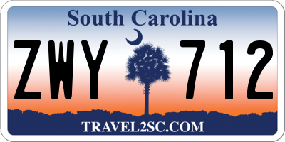 SC license plate ZWY712