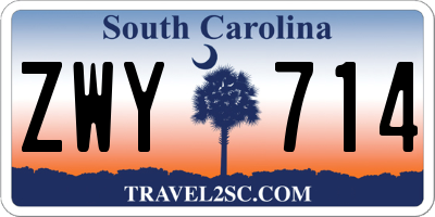 SC license plate ZWY714