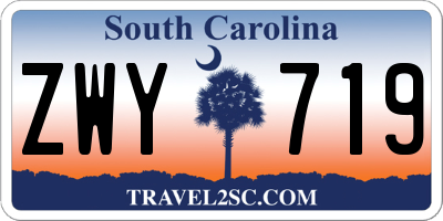 SC license plate ZWY719