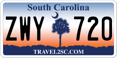 SC license plate ZWY720