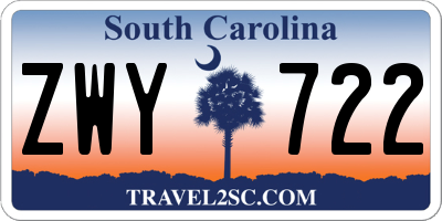 SC license plate ZWY722