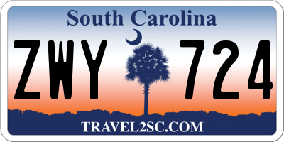 SC license plate ZWY724