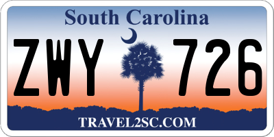 SC license plate ZWY726