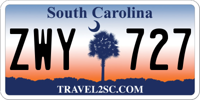 SC license plate ZWY727