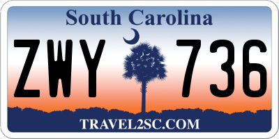 SC license plate ZWY736