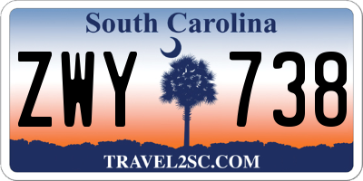 SC license plate ZWY738