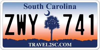 SC license plate ZWY741