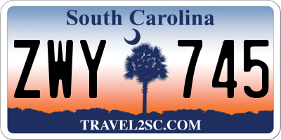 SC license plate ZWY745