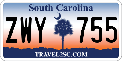 SC license plate ZWY755