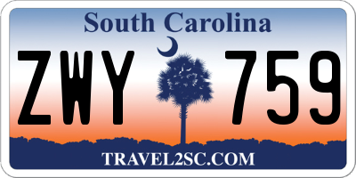 SC license plate ZWY759