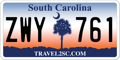 SC license plate ZWY761