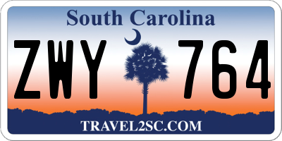 SC license plate ZWY764