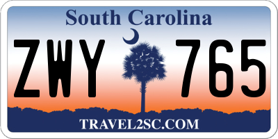 SC license plate ZWY765