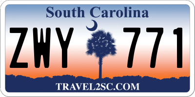SC license plate ZWY771