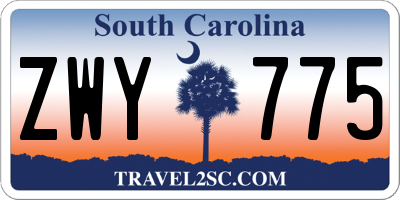 SC license plate ZWY775