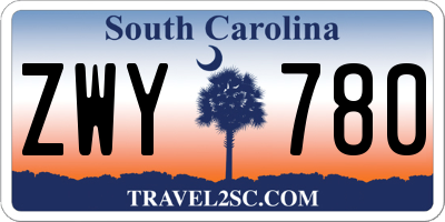 SC license plate ZWY780