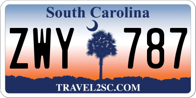 SC license plate ZWY787