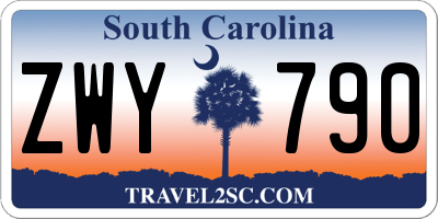 SC license plate ZWY790