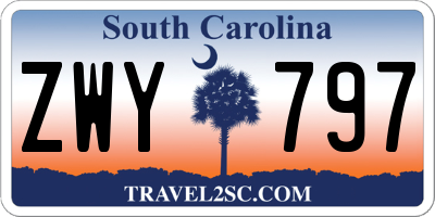 SC license plate ZWY797