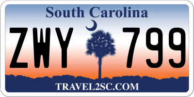 SC license plate ZWY799