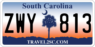 SC license plate ZWY813