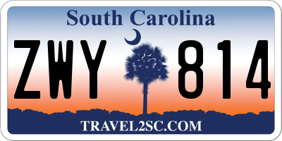 SC license plate ZWY814