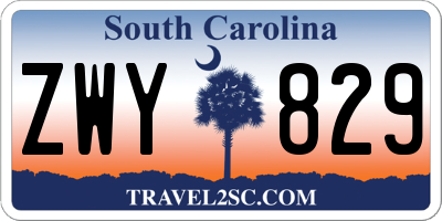 SC license plate ZWY829