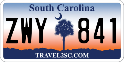 SC license plate ZWY841