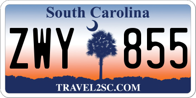 SC license plate ZWY855