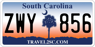 SC license plate ZWY856