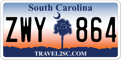 SC license plate ZWY864