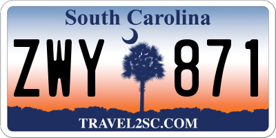 SC license plate ZWY871